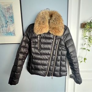 Andrew Marc down jacket with removable real fur collar